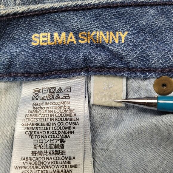 Michael Michael Kors Selma Skinny Polka Dot Jeans size 2P - Picture 5 of 16